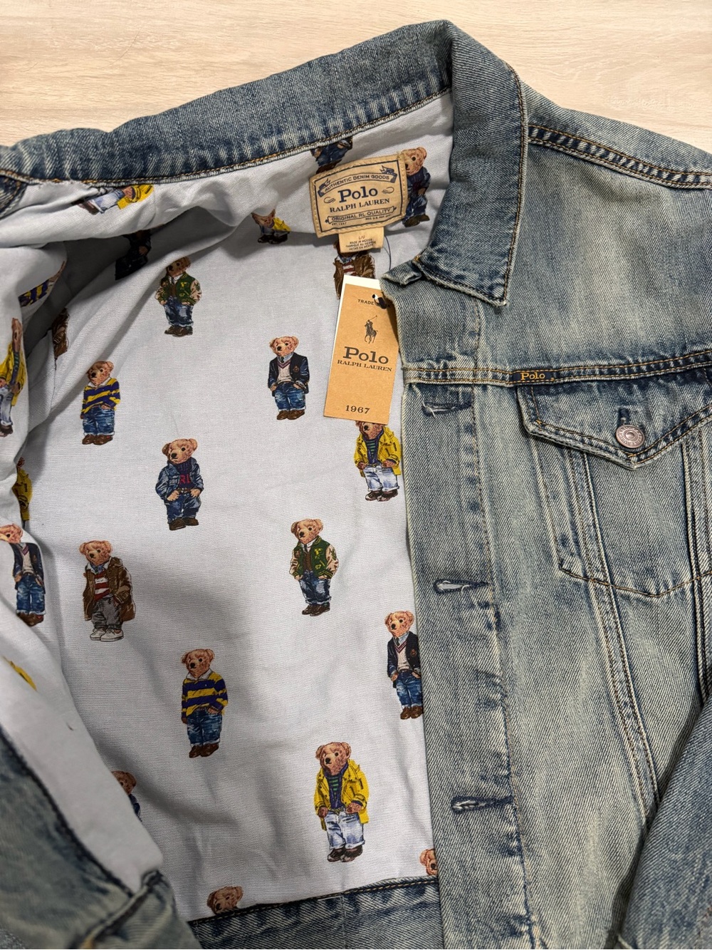 RALPH LAUREN BEAR DENIM JACKET NWT - Picture 5 of 6